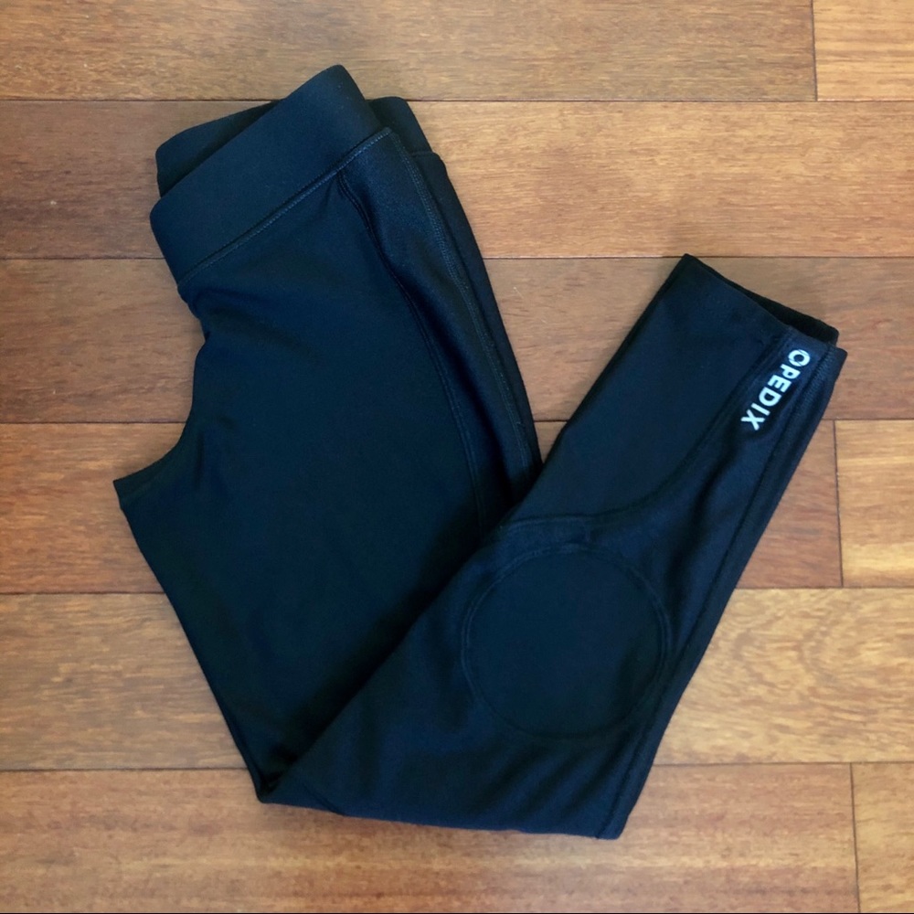 OPEDIX WOMEN BLACK KNEE-ACTION TIGHTS PETITE XS